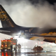 A UPS cargo flight on fire at Philadelphia International Airport, 2006.
